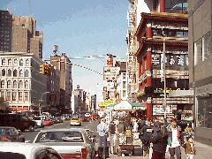 Bottom right you see Canal Street and a vendor selling drinks and hot dogs. ( We strongly suggest dining in one of the great Chinese restaurants ) 