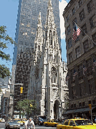 Top right picture you see St. Patrick's Cathedral.  Started in 1858 and completed in 1906, this Gothic cathedral is patterned after the cathedral of Cologne. 