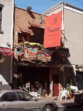 Top right photo is Palazzo Italiano Ristorante, one of the many beautiful Italian restaurants on Mulberry Street in Little Italy.