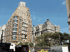 Center right picture is Broadway at 72nd Street on the Upper West Side.  That's the Ansonia Building to the right. 