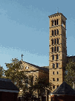 Top left picture is Judson Memorial Baptist Church.  This Romanesque Revival structure was built in 1892. This church is right across the street from the arches of Washington Square Park.