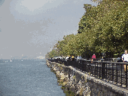 Top left picture you see the esplanade that runs along the Hudson River at Riverside Park.