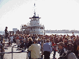 Top left you see people lined up to take a cruise to the Statue of Liberty from Battery Park.