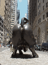 Top right:  Losers put the race behind you.  Advice to the winners is to keep that bull a runnin'!  (picture taken downtown Manhattan.)