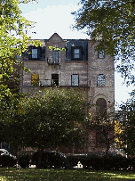 Top right picture is a pretty building across from the park.