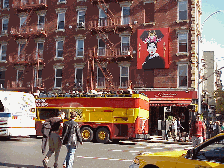 Center right picture is a tour bus in the East Village.