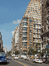 The picture to the right is 72nd Street.  Most of the buildings in the city are old, but you do have some newer high rises to choose from.