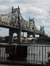 You can find pretty quiet spots on the Upper East Side too.  To the right you see the Queensboro bridge at Sutton Place.