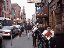 Top right picture is Mulberry Street during lunch time.