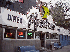 Bottom right picture is The Moondance Diner on 6th Avenue near Canal Street.  This cute diner is great for a good  cheeseburger and fries.