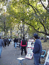 Top right picture you see a row of artists at the Central Park Zoo waiting for customers.