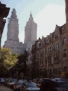 Center right is a photo of a quiet pretty residential street off of Columbus Avenue on the Upper West Side.