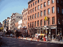 Center right picture is West Broadway and Soho. If you have lunch or dinner in Soho you might dine next to a famous star.