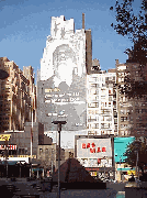 Top left picture you see one of the many billboards that cover the entire side of a building near Madison Square Garden.