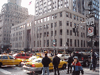 Center right picture you see the Empire State Building at street level on 34th Street.