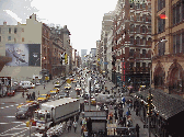 Above left picture you see the shopping madness that is a usual sight at Astor Place.