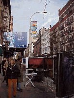 Top right picture you see some of the pretty buildings that line the streets of SoHo with plenty of art sales on the sidewalk.