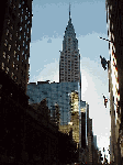 Top left photo you see a nice contrast in the years of NYC architecture with the Chrysler Building rising above the Grand Hyatt Hotel on East 42nd Street in midtown.