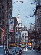 Top left picture you see the Empire State Building as seen from MacDougal Street beside Washington Square Park. The buildings to the left are NYU dorms.