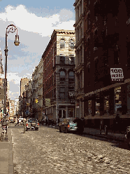 A visit to Soho means walking down cobblestone streets lined with cast iron buildings, expensive stores and trendy restaurants. It's easy to see why it's the art capitol too, art is everywhere in Soho.