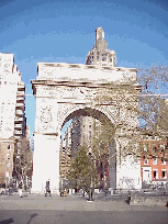 Top left picture you see the arches of Washington Square Park.  In the center of the arches is Fifth Avenue.  Washington Square Park is the heart of Greenwich Village.  It's home to New York University and the best nightclubs in the city.