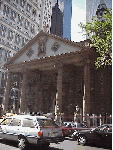 Top right picture is a church where George Washington worshipped.  St. Paul's chapel was built in 1766.