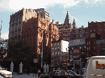 Center right picture is a view of some of the buildings southeast of City Hall.