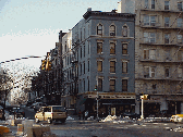 Top left picture you see a corner of Broadway in Harlem around 110th Street.  You'll find  many wonderful stores and restaurants here.