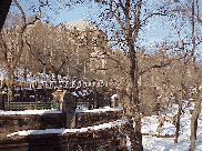 Top right picture is Morningside Park in the snow.  In the far distance you see The Cathedral Church of St. John the Divine.