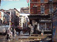 Center right picture you see some of the stores of Little Italy.  A wonderland of cheese, breads, pastries and of course Italian wines!