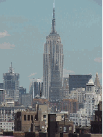 Another good way of getting a view of New York is to walk the Brooklyn Bridge.  We strongly suggest you do this in nice weather.  The wind can be very brisk!  Bottom right picture you see the Empire State Building as seen from the Brooklyn Bridge.