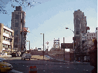 If you continue to walk on East 59th Street, you'll come to this view of the Queensboro Bridge, or, the 59th Street Bridge, as seen in the photo to the right.