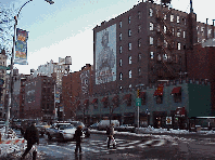 Bottom right picture you see Houston Street. If you walk south of Houston you are in Soho.  Greenwich Village is well known for  nightclubs and Soho is well known for art galleries.  Both areas are expensive and it's nearly impossible to find apartments.