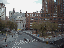 Bottom right you see another picture of Union Square; this one is looking east.  If you travel a few blocks north of here you will be at another famous New York Park, Gramercy Square Park. You won't find farmer's market at Gramercy Park.