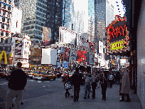 Center right you see some of the billboard signs on Broadway.