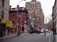 Center right photo you see MacDougal Street and in the far distance you can see the Empire State Building.  Washington Square Park and NYU are to the right.