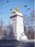 Top right you see the pretty statue of Christopher Columbus that was erected in 1894 at the entrance to Central Park at Columbus Circle.