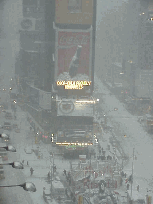 Top left picture you see Times Square in the middle of a Winter snowstorm.  The snow doesn't stop anything in the city.  Most New Yorkers take the subway.  When the first flake is seen the plows are out and rolling.