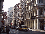 Top right picture you see an example of the pretty old cast iron buildings of Soho.