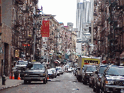 Top right picture you see Mulberry Street, looking towards Chinatown. The two neighborhoods are so close they are intermixed at many points.