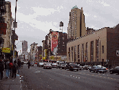 Top right you see Canal Street on a moment when the traffic was light.  Canal is a major throughway, so the traffic can be very heavy and loud! New Yorkers drive with one hand on the horn.