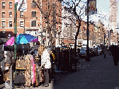 Top left picture you see a vendor selling scarves on Columbus Avenue. This is very close to the ABC TV studios where the million dollar man Regis works.