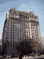 It's the crowning glory in the skyline of New York, The Plaza Hotel.  This is one of the most elegant hotels in New York offering views of New York City and Central Park. Picture of the Plaza Hotel top left.