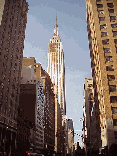 Center right picture you see the Empire State Building as seen from Park Avenue in the 30's. If you're new to the city you can use the giant skyscrapers as landmarks in the sky so you'll know which direction to walk. The Empire State Building is midtown.