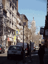 Center right picture you see the Empire State Building which is visible from most streets in the village.