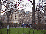 Top right picture you see the Dakota which was home to rock and roll legend John Lennon (of the Beatles in case you are too young to know).  In the center of the picture you see a crowd of tourists looking down on the memorial in Strawberry Fields.