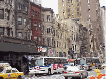 Bottom right picture you see stores that line West 72nd Street.  Even the stores where delis inhabit the street level are old and beautiful.