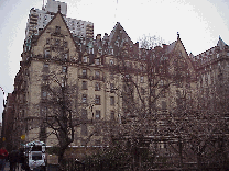 Center photo is  the Dakota where John Lennon lived and died.