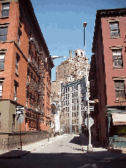 Top right picture you see Gay Street. This tiny little street is a nice little hideaway off of Sixth Avenue.  You don't have to be gay to live here either.