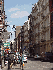 Top right picture you see some of the wonderful cast iron buildings of Soho.